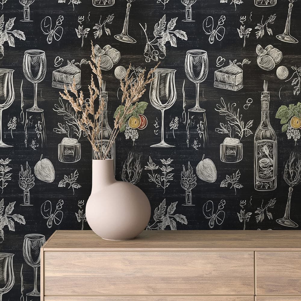 COMMERCIAL 0012 - Chalk Sketch Hot Dog Wallpaper