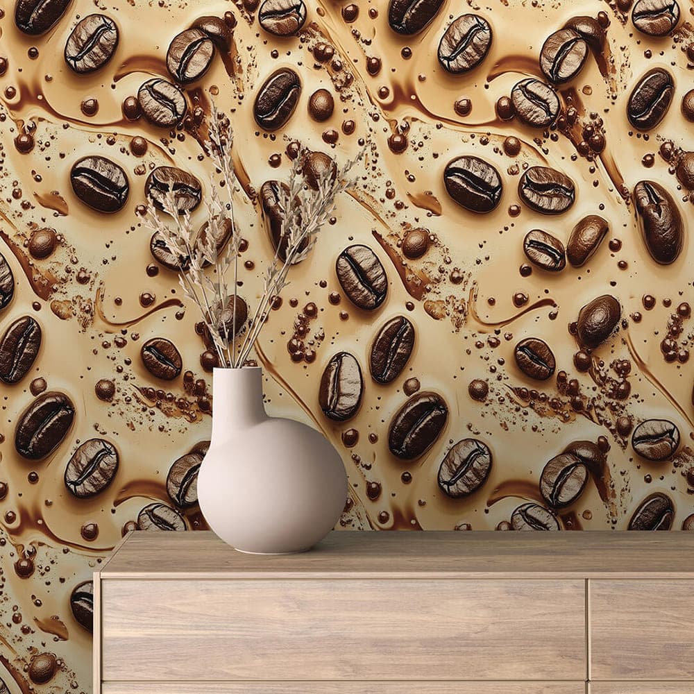 COMMERCIAL 0016 - Coffee Cup Latte Art Wallpaper