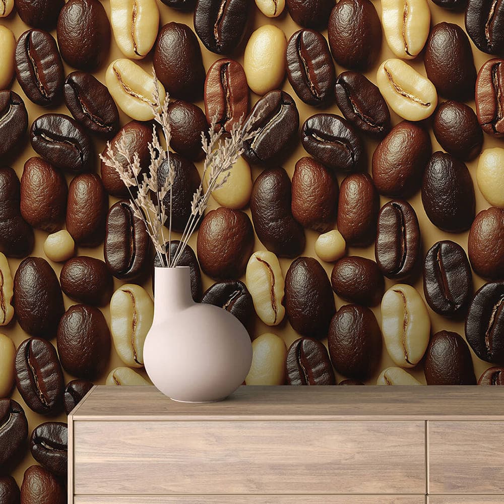 COMMERCIAL 0018 - Roasted Coffee Beans Close-Up Wallpaper