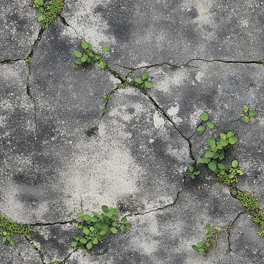 Cracked Concrete with Moss wallpaper CONCRETE 0084 – concrete texture and pattern