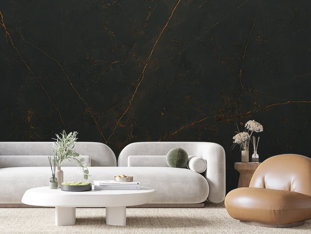 Copper Vein Noir Marble wallpaper MARBLE 0008 – room view