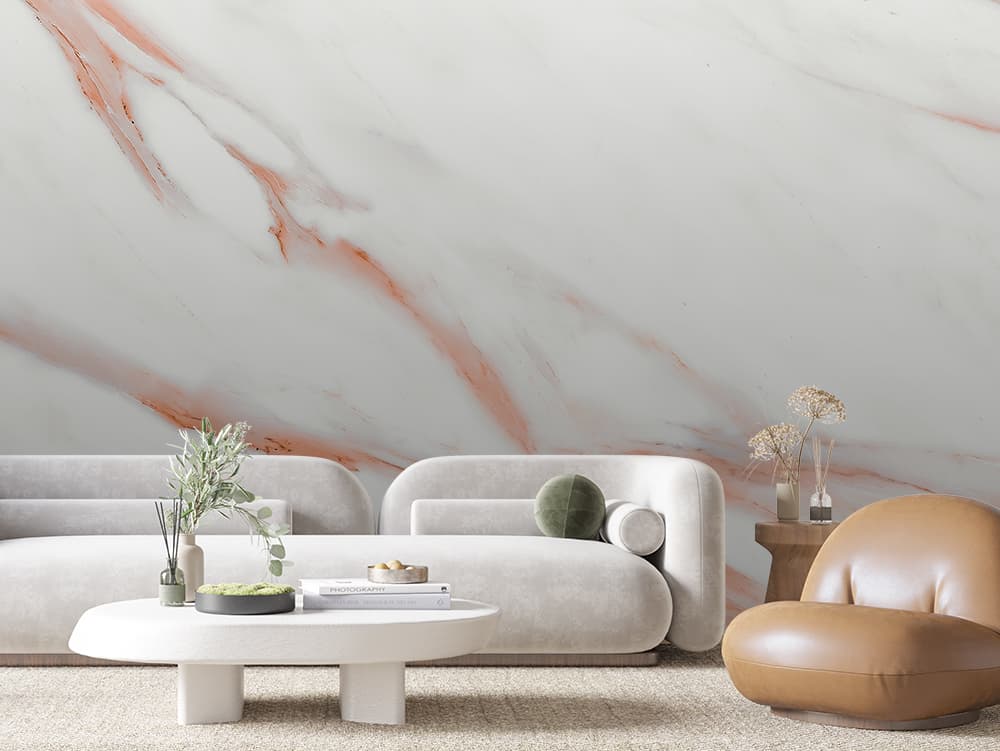 Coral Blush Marble wallpaper MARBLE 0016 – room view