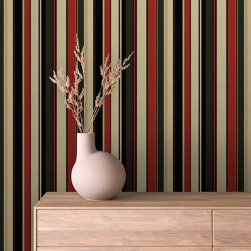 Heritage Sage Regency Stripe wallpaper STRIPED 0008 – room view