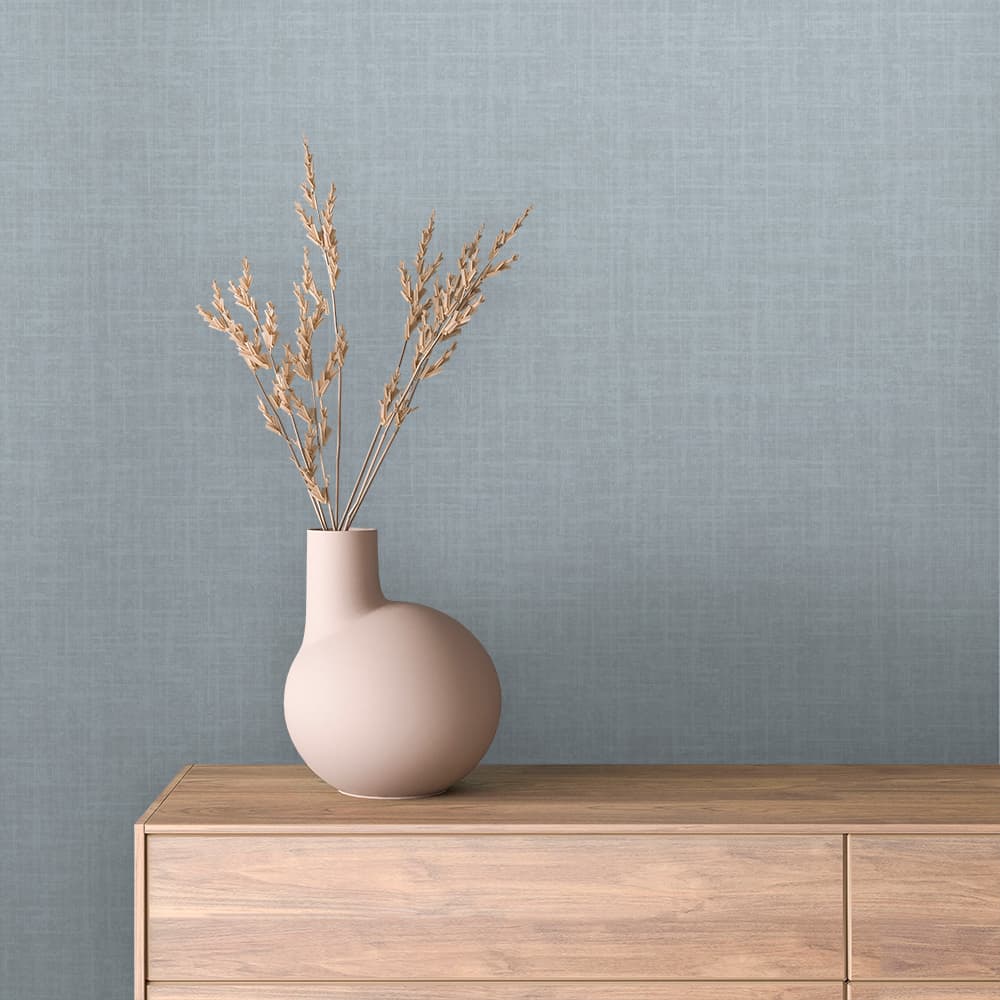 Steel Blue Linen texture wallpaper TEXTURE 0010 – room view