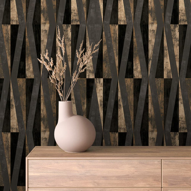 Grey and White 3D Geometric Wallpaper - ARABESQUE 0040