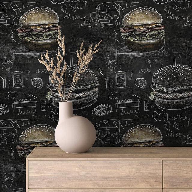 COMMERCIAL 0008 - Gourmet Burger Chalkboard Wallpaper