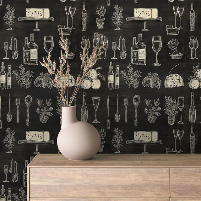 COMMERCIAL 0013 - Restaurant Wine and Herb Wallpaper