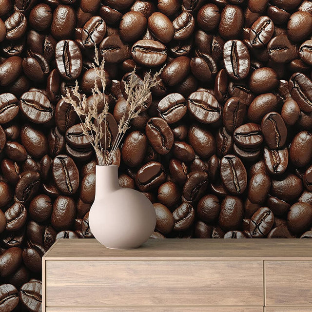 COMMERCIAL 0019 - Dark and Light Coffee Beans Pattern Wallpaper