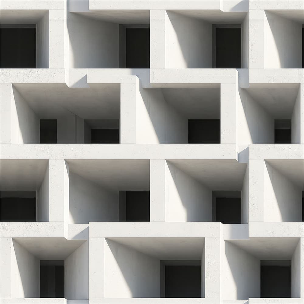 Modern White Concrete Cubic Facade wallpaper CONCRETE 0107 – concrete texture and pattern