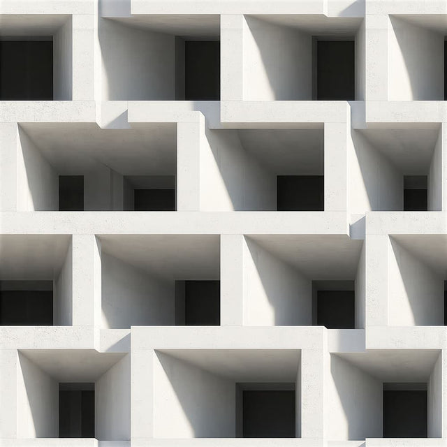 Modern White Concrete Cubic Facade wallpaper CONCRETE 0107 – concrete texture and pattern