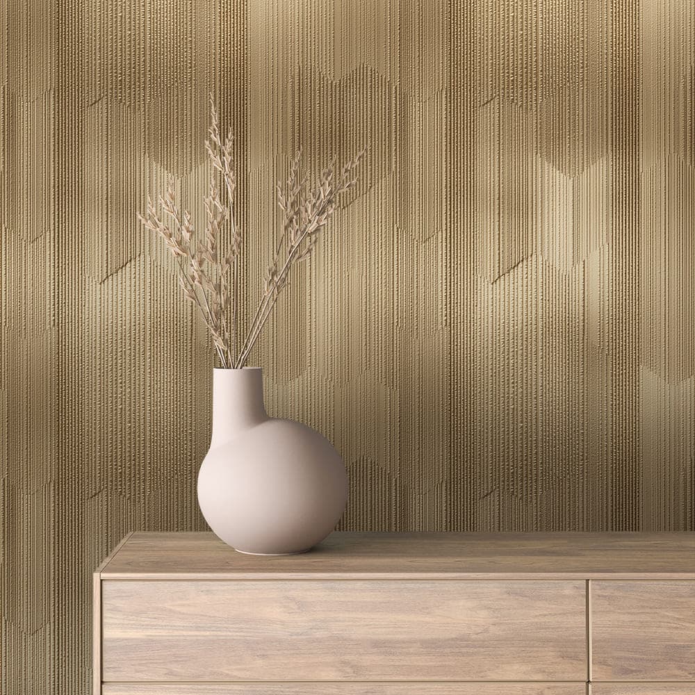Golden Reed Chevron wallpaper GOLDEN 0014 – room view