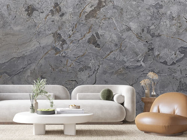 Dove Grey Bronze Breccia Marble wallpaper MARBLE 0010 – room view