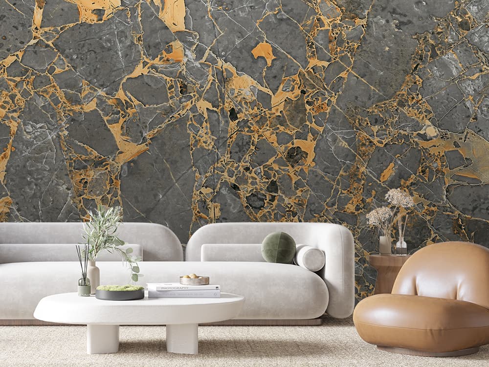 Golden Breccia Marble wallpaper MARBLE 0011 – room view