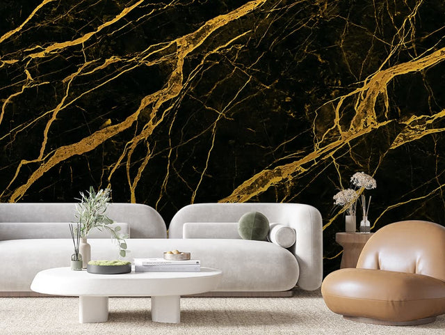 Black Gold Marble wallpaper MARBLE 0014 – room view