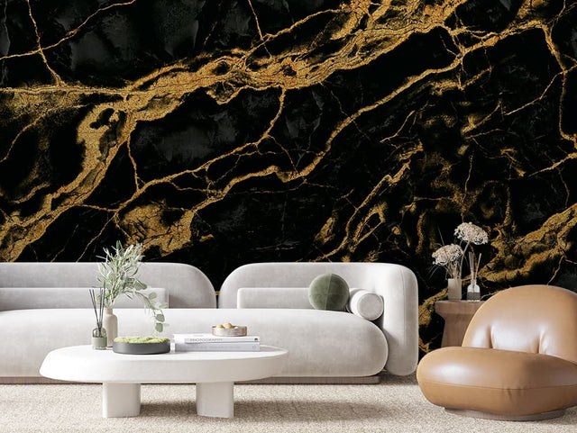 Gilded Noir Marble wallpaper MARBLE 0015 – room view
