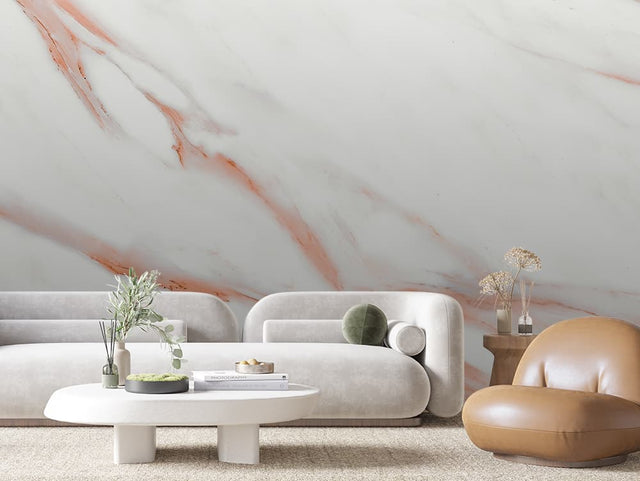 Coral Blush Marble wallpaper MARBLE 0016 – room view