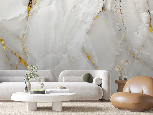Gold Vein White Onyx Marble wallpaper MARBLE 0018 – room view