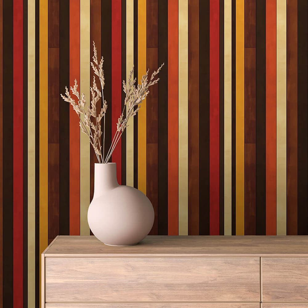 Autumn Spice Stripe wallpaper STRIPED 0007 – room view
