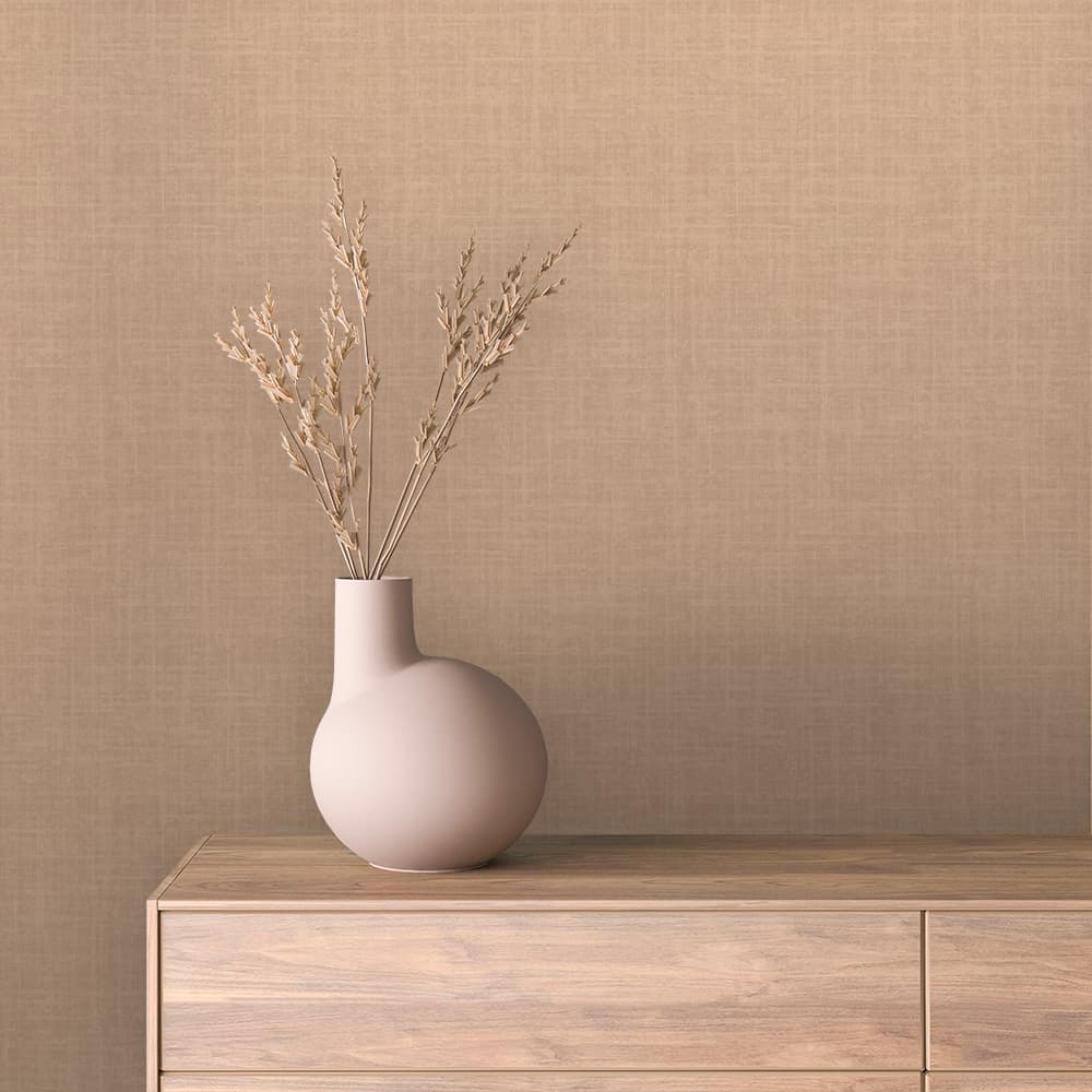 Sand Beige Woven Linen texture wallpaper TEXTURE 0003 – room view