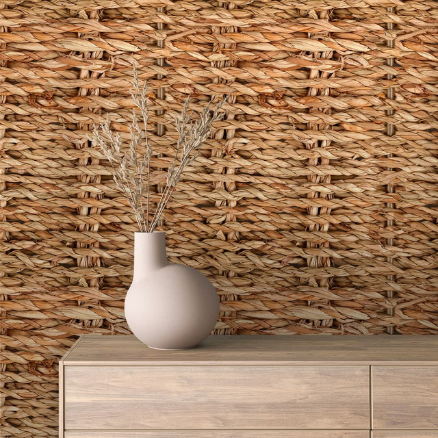 Natural Seagrass Weave texture wallpaper TEXTURE 0015 – room view