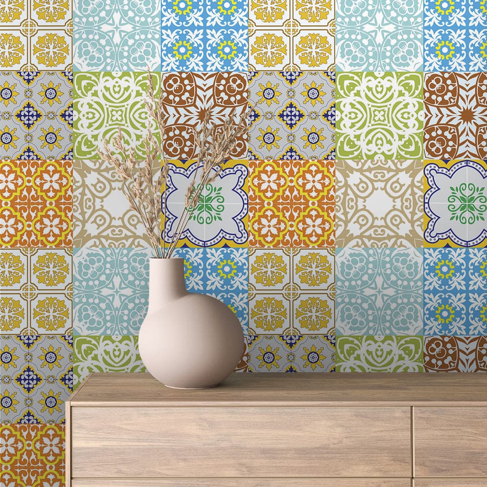 Citrus Grove Motif Tile wallpaper TILE 0011 – room view