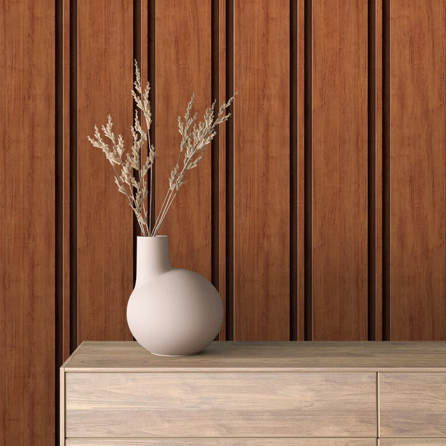 WOOD 0072 – Natural Oak Wood Panel Wallpaper