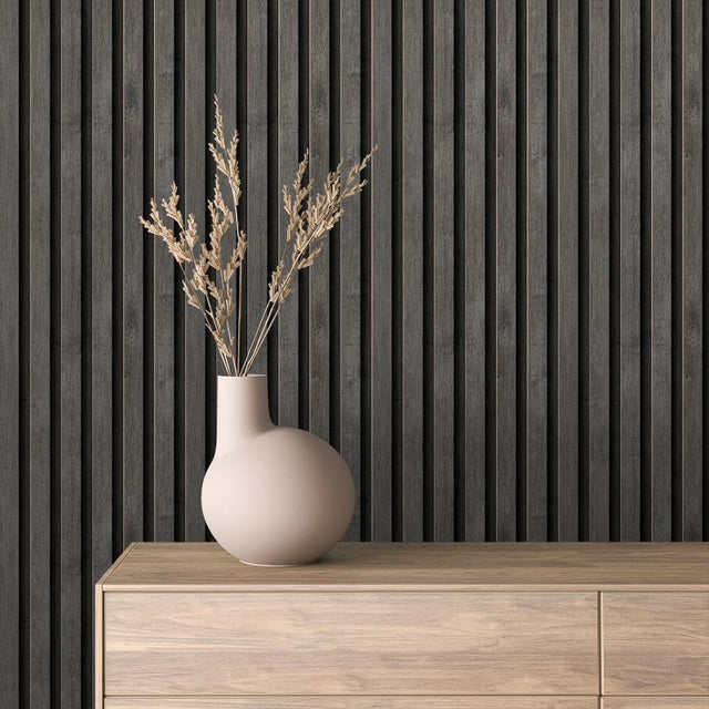 WOOD 0088 – Natural Walnut Wood Slat Wallpaper